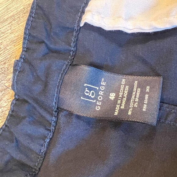 NWT Cargo Shorts 46‎ Navy Blue Above the Knee 10" Inseam Mens Stretch Utility - Picture 2 of 7